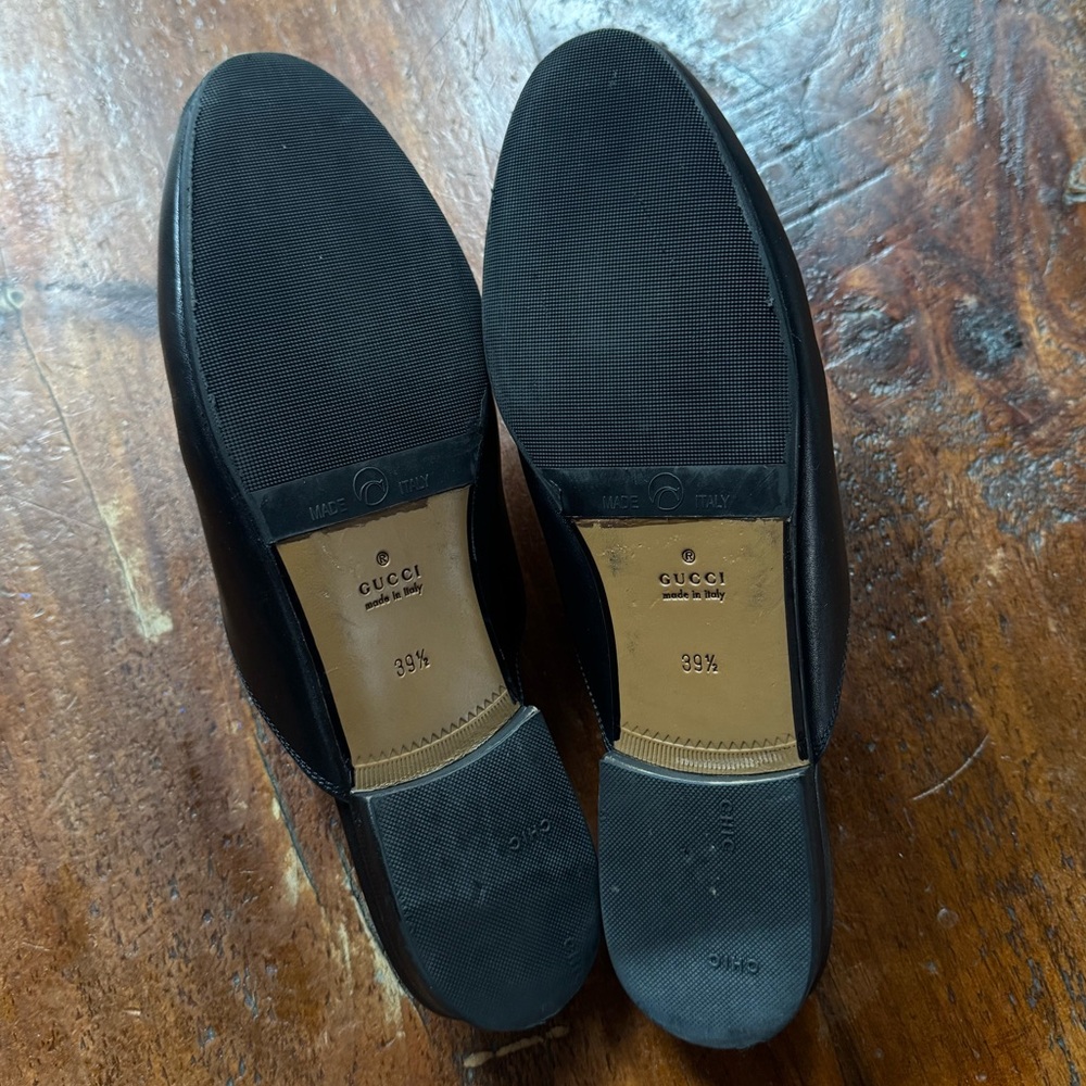 Gucci Black Leather Horsebit Princeton slides slipper - Picture 5 of 9